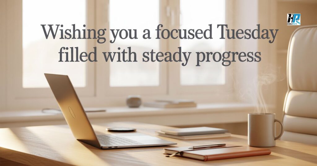 Good morning Tuesday blessings for work with productive office scene