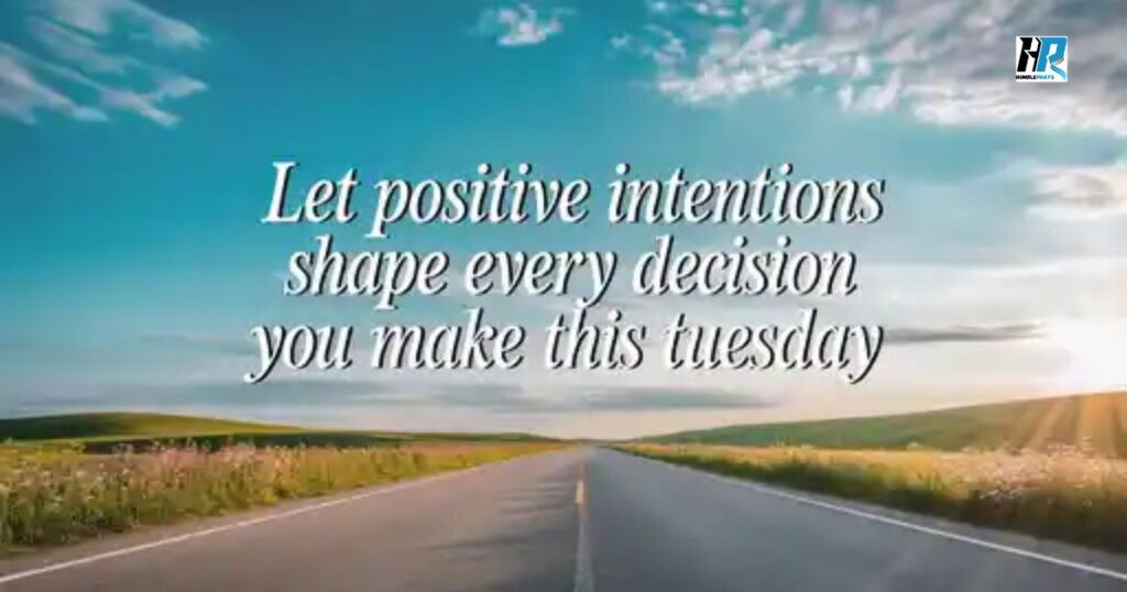 Positive good morning Tuesday blessings with inspirational message and morning light