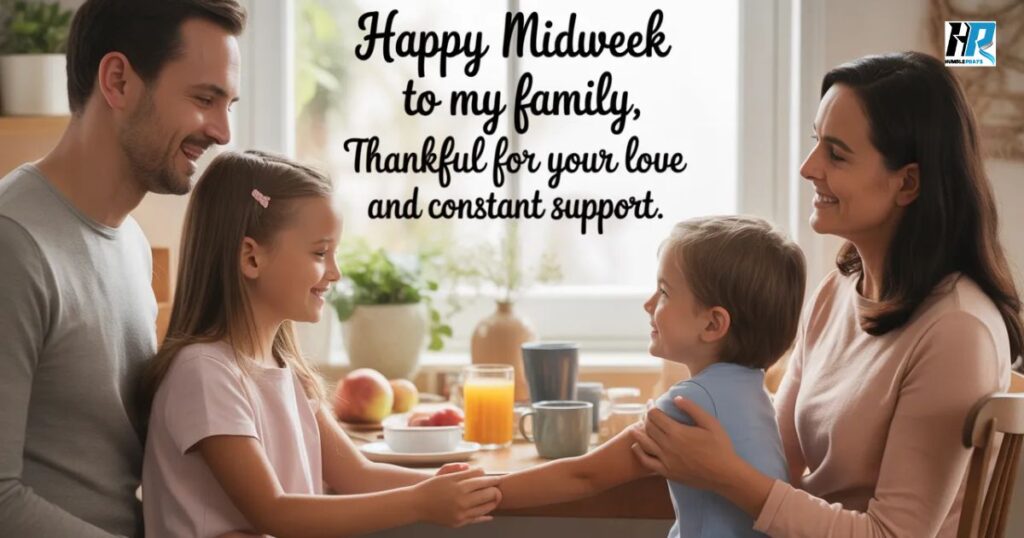 Wednesday blessings for family image showing warmth, love, and gratitude in a midweek moment
